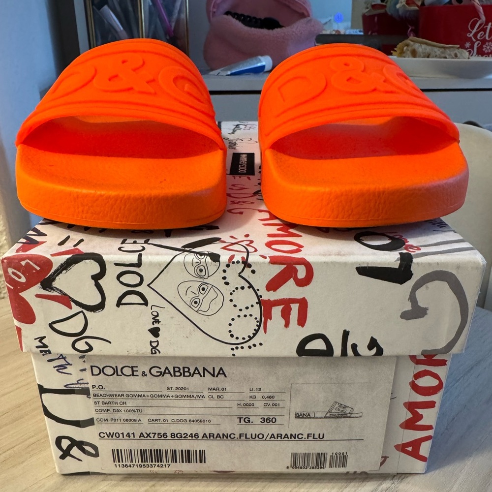 Dolce & Gabbana Bright Orange Sandals